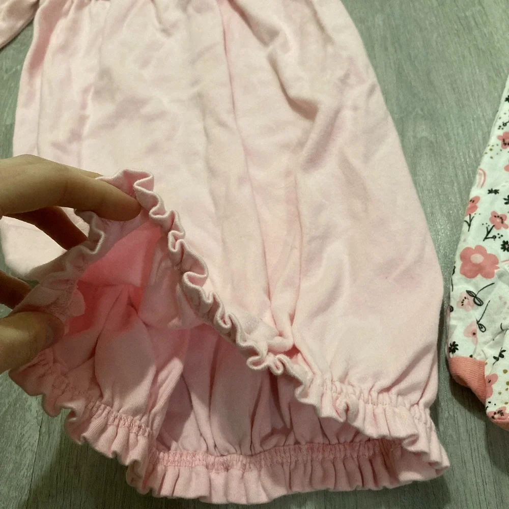 Spring 0-3 Months Sleeper Onesies Bundle Lot- Zipper Footie and Sleep Sack